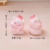 Miniature Pig Figurine Mini Pink Piggy Figure Cartoon Resin Animal Cake Toppers for DIY Fairy Garden Moss Landscape Terrarium Potted