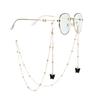 2025 Stylish Butterfly Pendant Glasses Chain with Round Beads - European & American Anti-lost Design