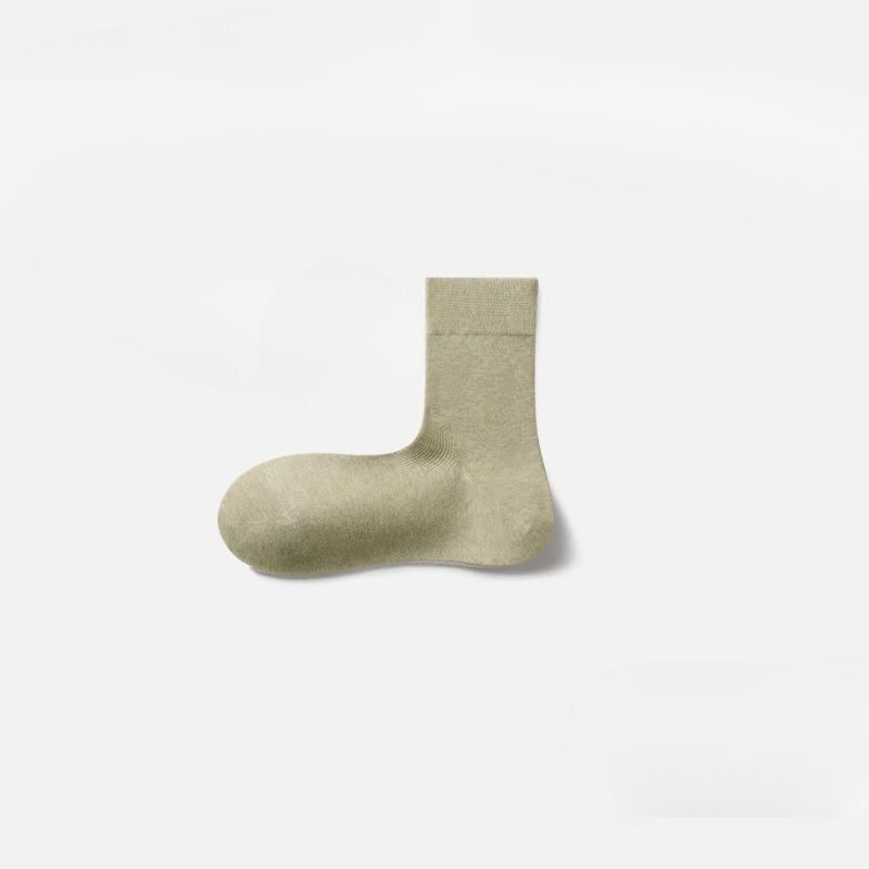 Cotton Socks, Women's Mid-calf Socks, Pure Cotton Autumn and Winter Pile Socks, Cotton White Socks