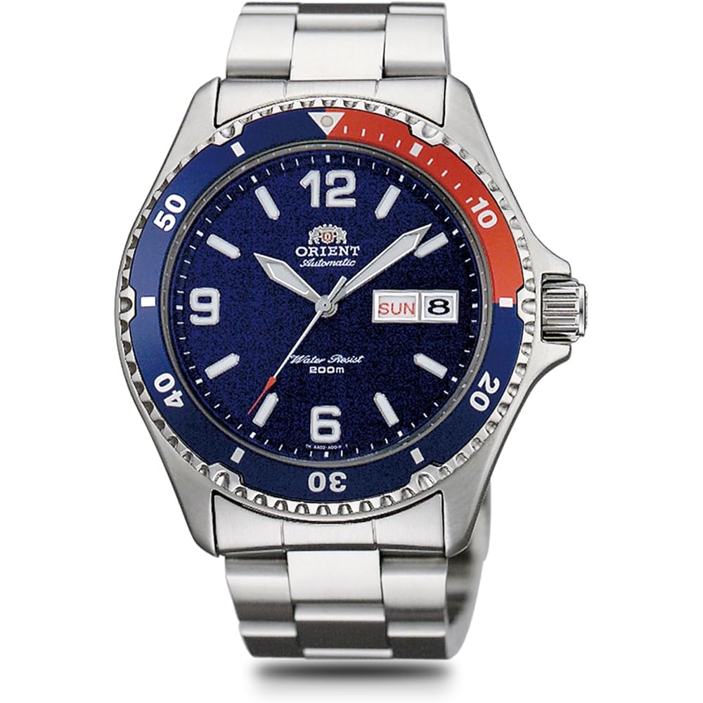 Автоматические дайверские часы Orient Mako, мужские, темно-синие, SAA02009D3, с гарантией японского производителя