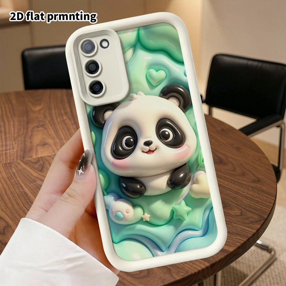 Phone Case: 2D Flat Design Suitable for Samsung Galaxy A34 A35 M05 M06 S20 S22 S21 FE Plus 5G Protective Case, Lying Panda, Perfect Christmas and Hall