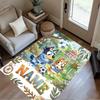 Bluey's Christmas Adventure Customize Your Name Floor Rug Office Rug Suitable for Study room Decorate room Entryway Foyer Anti-slip Rug