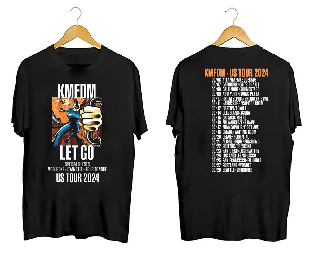 

KMFDM Band Tours New Album LET GO Cotton Short Unisex T-Shirt All Size QX589 Unisex T-Shirt XXXXL