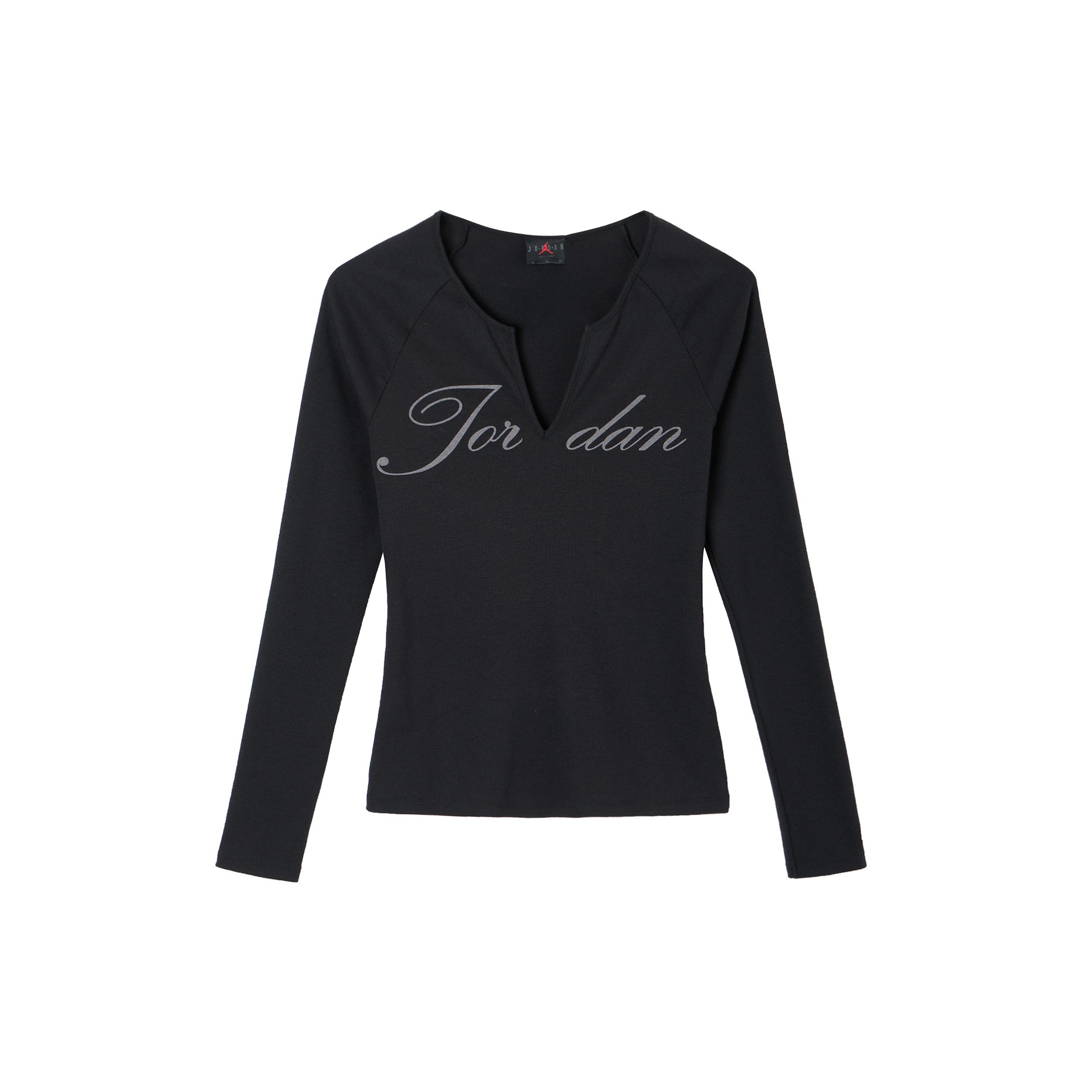 

New Jordan T Shirts Women s Black FV7189-010 XS