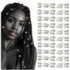 40/50 Pieces Clips Pendants Dreadlocks Beads Metal Hair Dcorations Hair Braid Rings  for Women Men