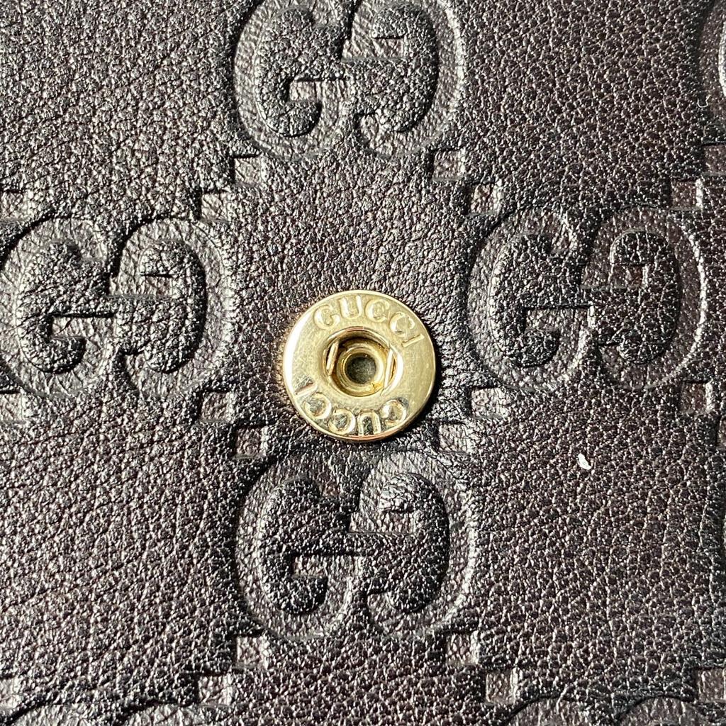 Used GUCCIPurse Brown Leather Mens