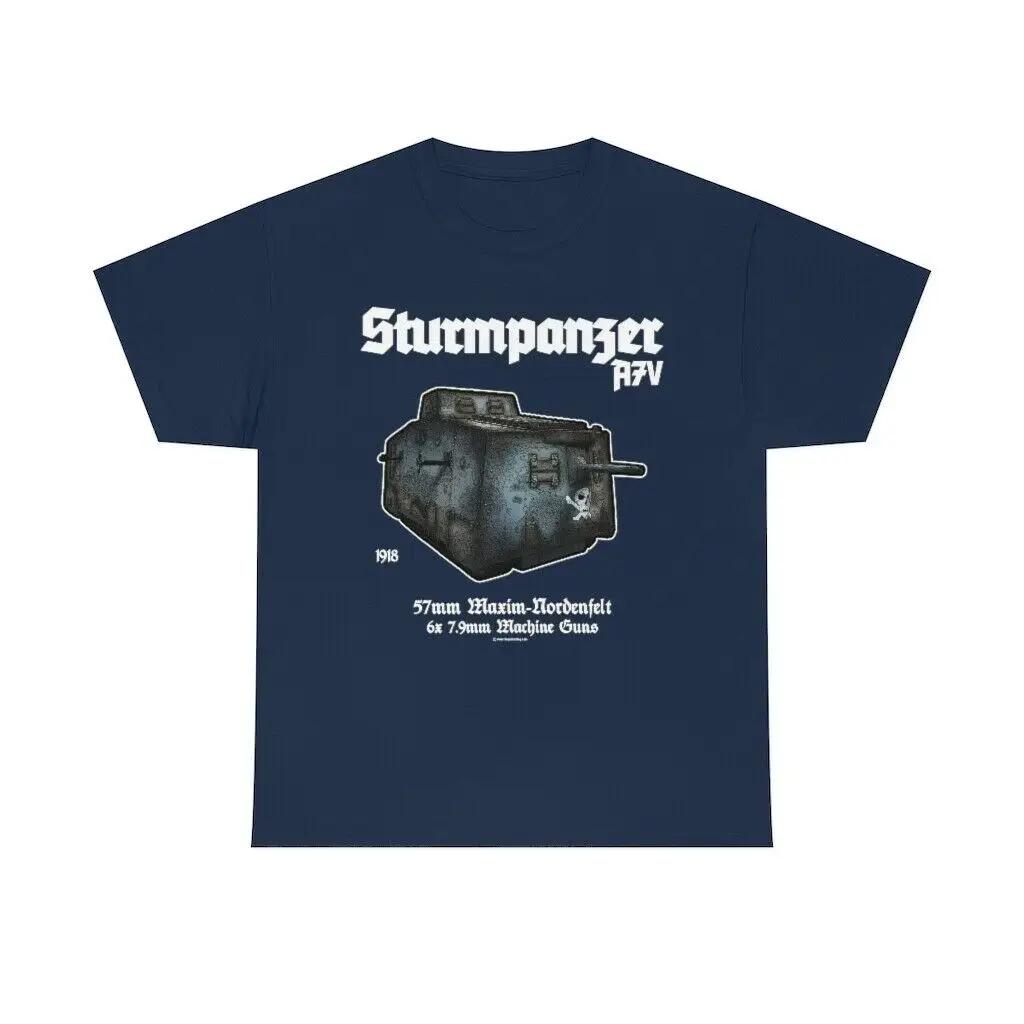 WWI German Army Panzer Sturmpanzerwagen A7V Tank TShirt 100 Cotton ONeck Short Sleeve Summer Casual Mens Tshirt Streetwear