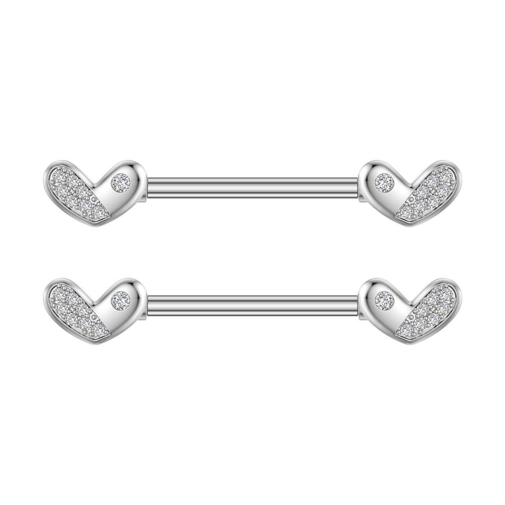 2pcs 316L Steel Maple Leaf Nipple Rings Barbell Butterfly Wing Shield Piercing for Women Girls Sexy Nipple Piercing Body Jewelry