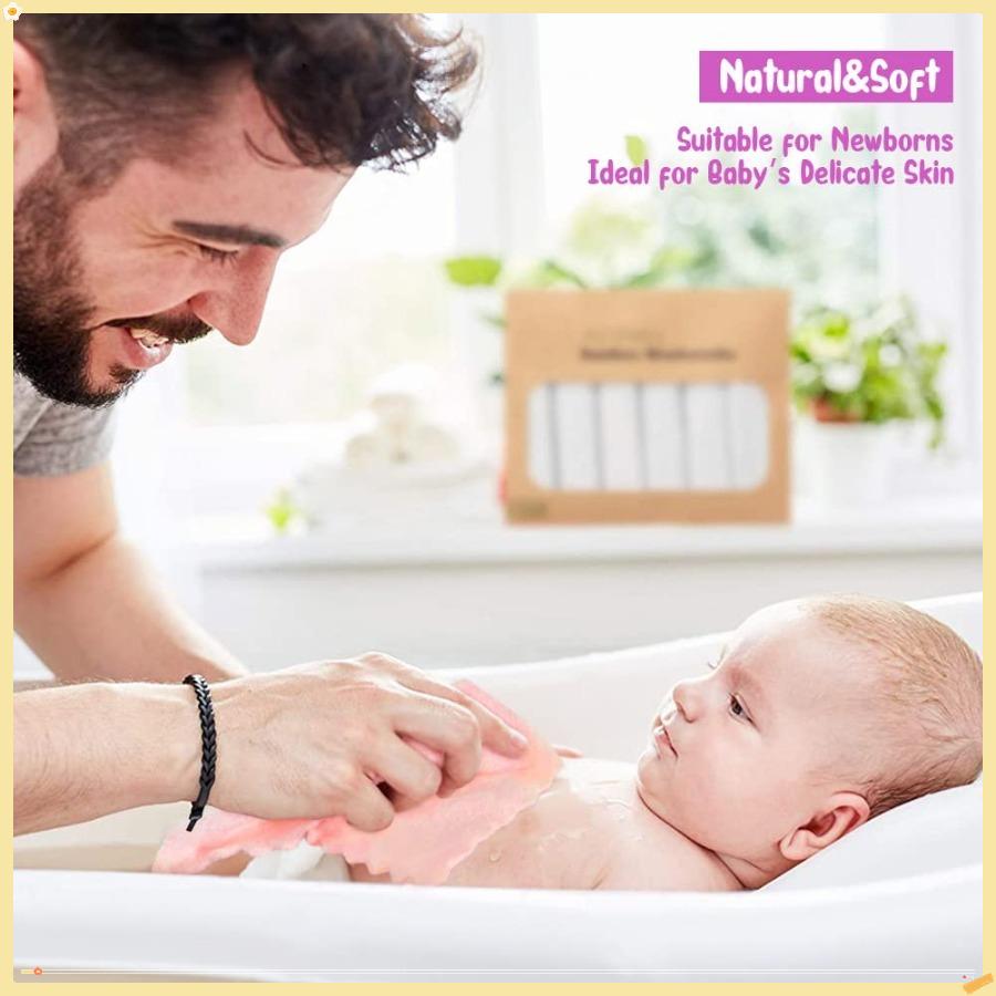 Baby Washcloths 24-Pack(7''x9''), Microfiber Coral Fleece Baby Towels, Super Soft and Absorbent Wash Cloths for Newborns