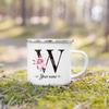 Personalized Mug Initial with Name Cup Custom Tea Coffee Hot Chocolate Mugs Wedding Bride Bridesmaid Mothers Day Gifts for Her