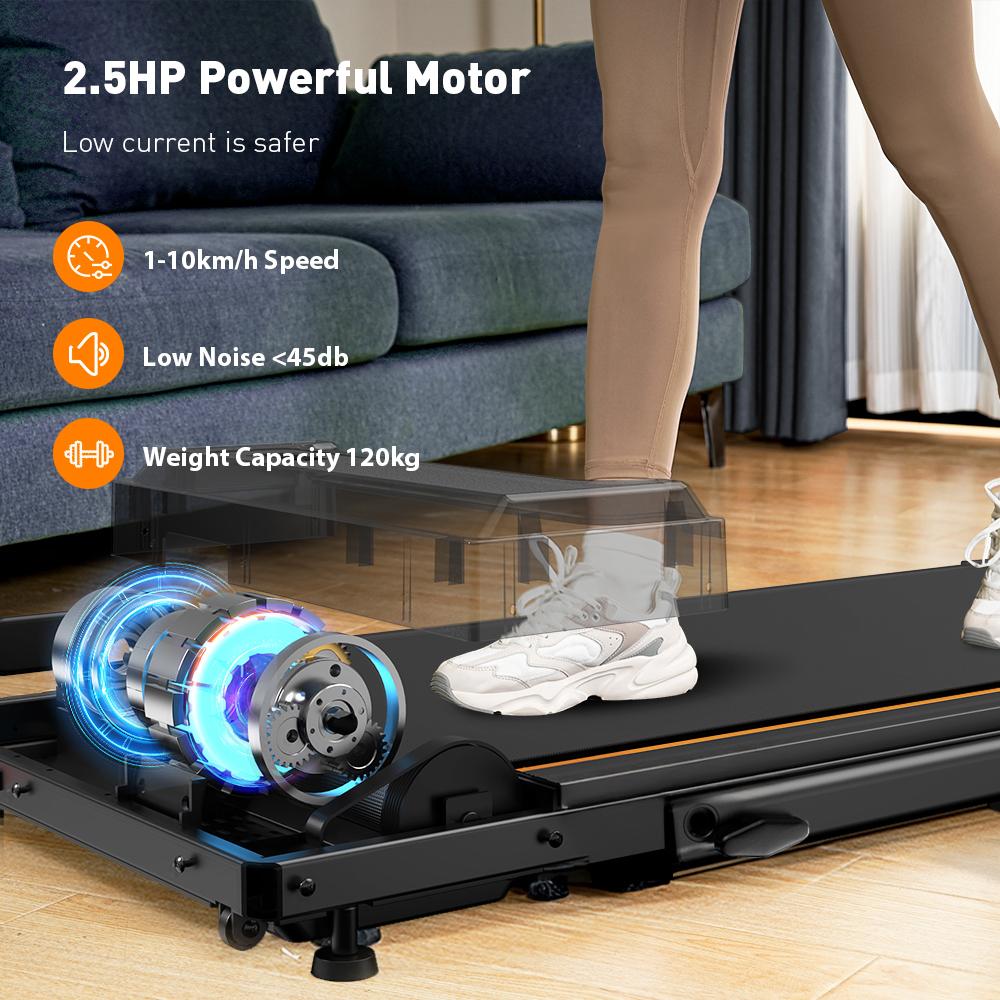 Walking Pad FT51 1–10 Km/h Speed 0.75–2.5 HP Peak Motor Power 950 × 380 Mm Running Surface 120 Kg Maximum Load Capacity