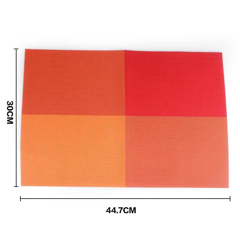 Place Mat PVC Placemats for Dining Table Mat Non-slip Placemat Set In Kitchen Accessories Cup Coaster Wine Pad Kitchen Tool