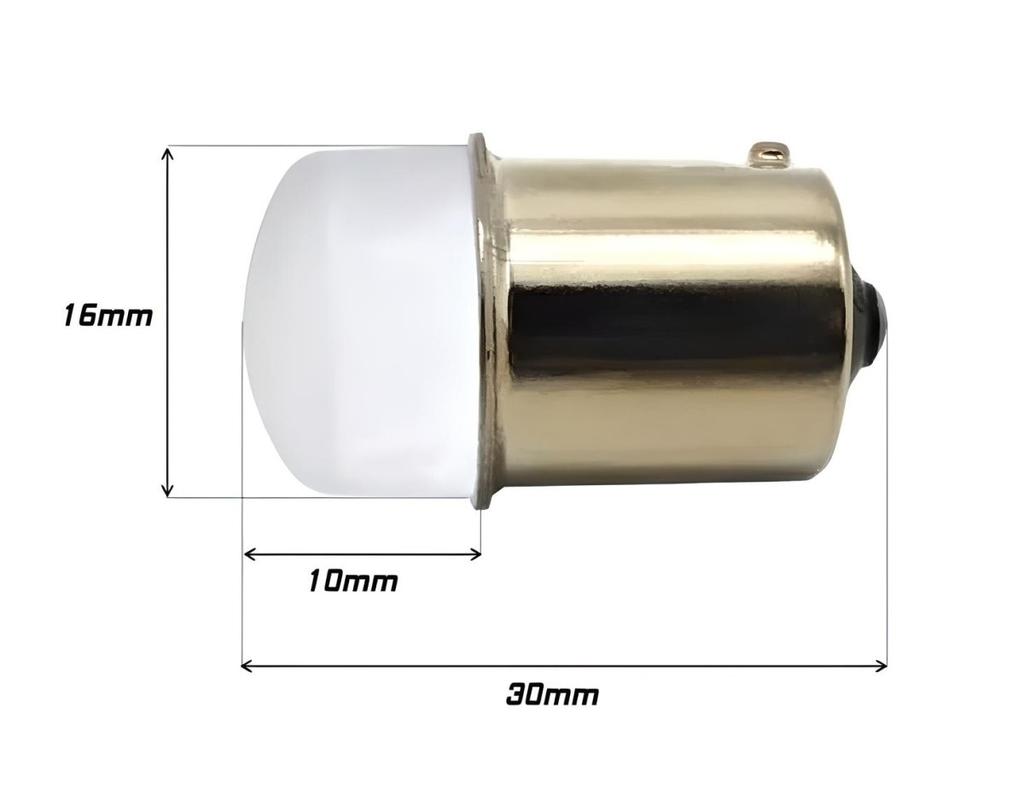 2 Pcs RY10W LED Bulb BAU15S 12V Canbus Orange Off-Road