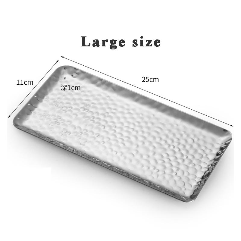 Stainless Steel Tray Buffet Presentation Tray Metal Food Serving Plate Dessert Cake Pizza Pan Home Dishes Storage Organizer