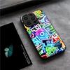 Game G-Geometry Dash Phone Case For IPhone 17 Pro Max 15 Pro 16 14 Plus 12 13 Mini 11 Pro Shockproof Glass Cover