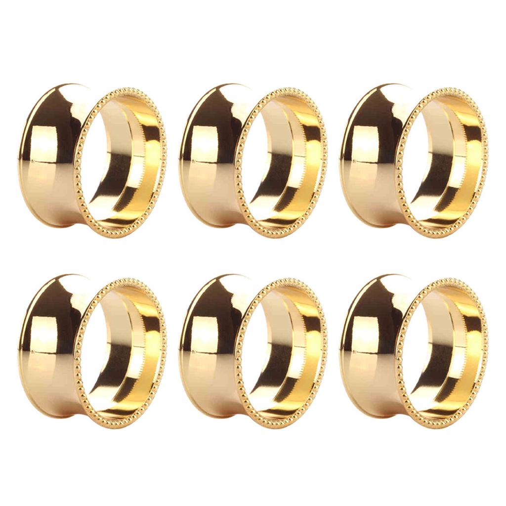 6Pcs Serviette Napkin Rings Holder Buckle Dinner Towel Party Wedding Table Décor