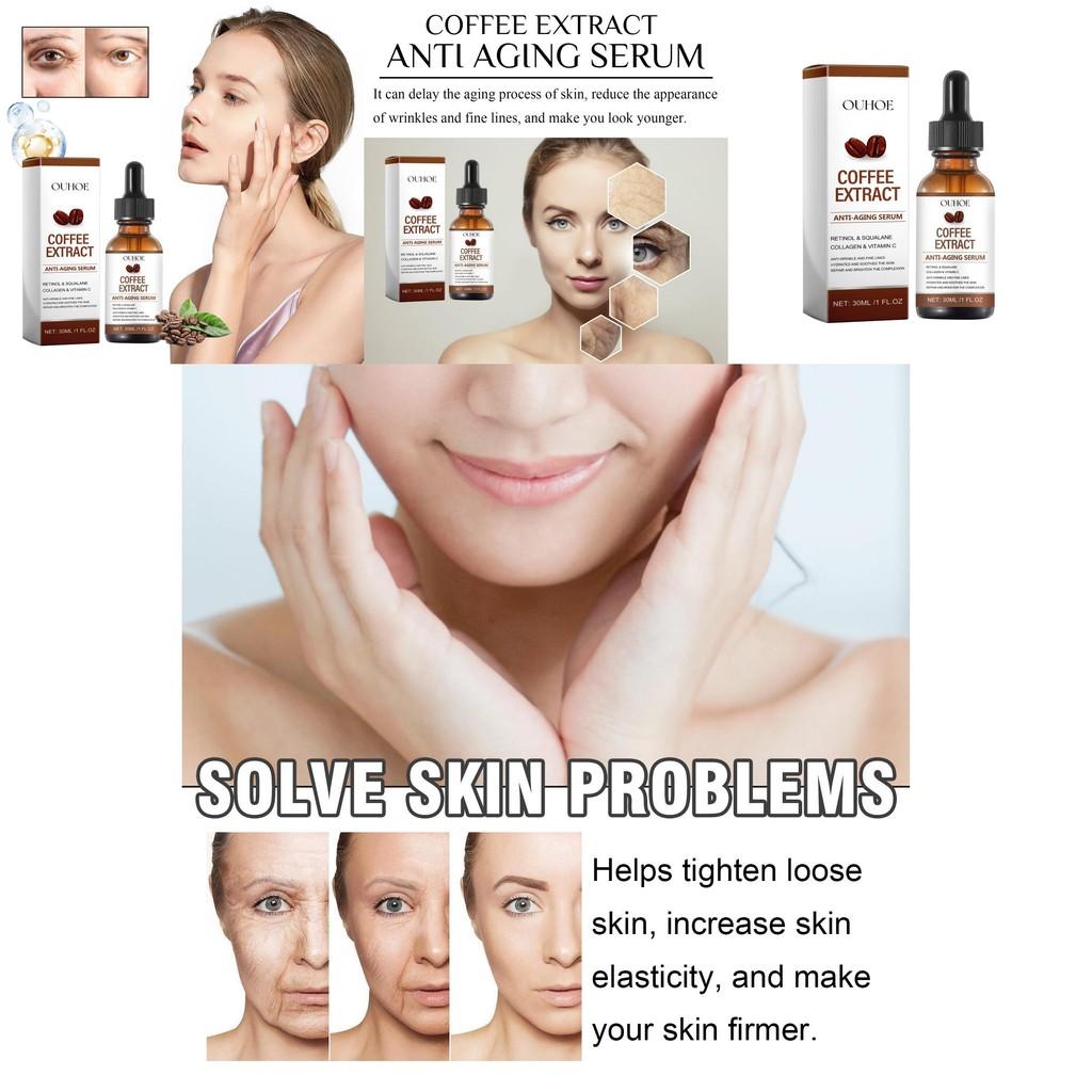 Ouhoe Caffeine Anti-aging Facial Serum For Smooth Skin Reduction Of Fine Lines