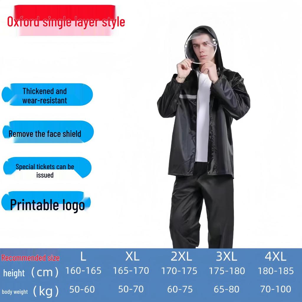 Unisex Stormproof Raincoat & Rain Pants Set for Cycling and Labor Protection