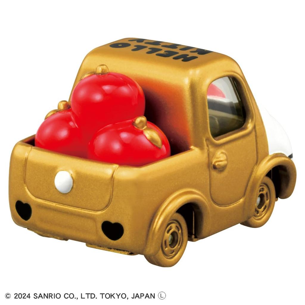 Takara Tomy Tomica Dream Tomica SP Hello Kitty 50th Anniversary Hello Kitty Miniature Car Toy for ages 3 and up (Gold)