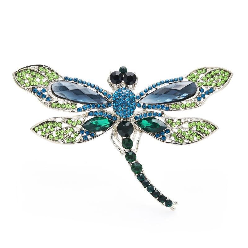

Большая разноцветная стрекоза женская брошь зимние украшения подарок модный аксессуар