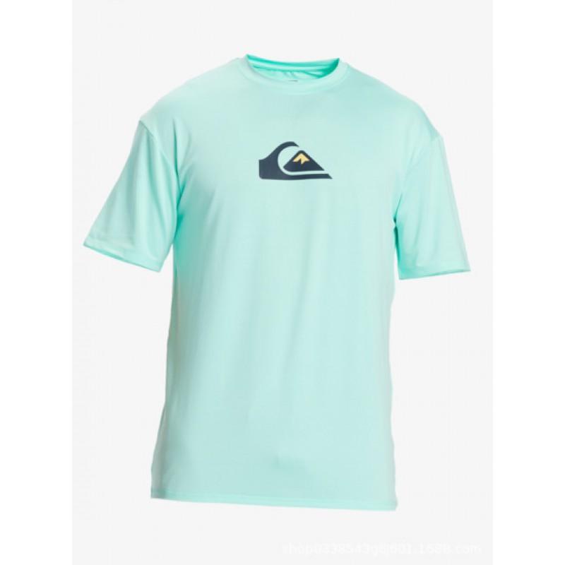 Quiksilver Mens Short Sleeve Rash Guard UV Protection Surf Shirt Diving Swimming Water Sports