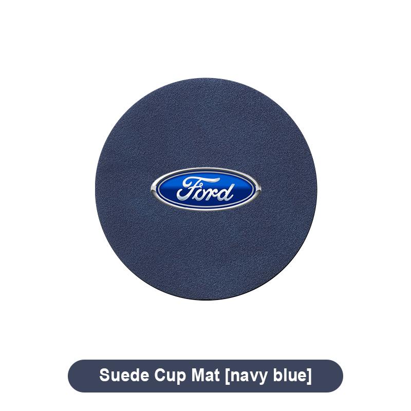 Badge Car Cup Coaster Waterproof Non-Slip Sift-Proof Spill Saucer For Ford Focus Mondeo Kuga Fiesta MK7 Escort Explorer Edge 2 4 MK2 MK4