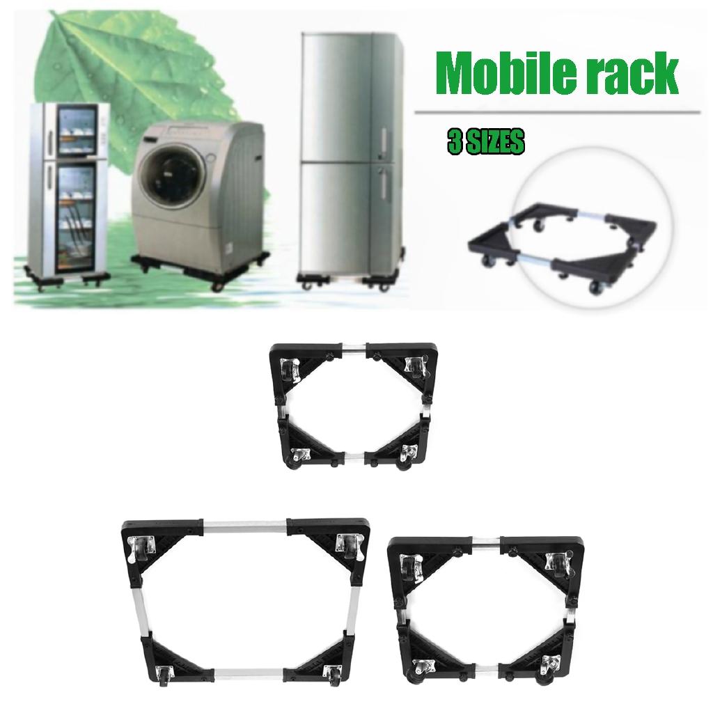 Adjustable Washing Machine Fridge Base Laundry Pedestal Raised Stand With Wheels Durable Convenient Install Fast Moving
