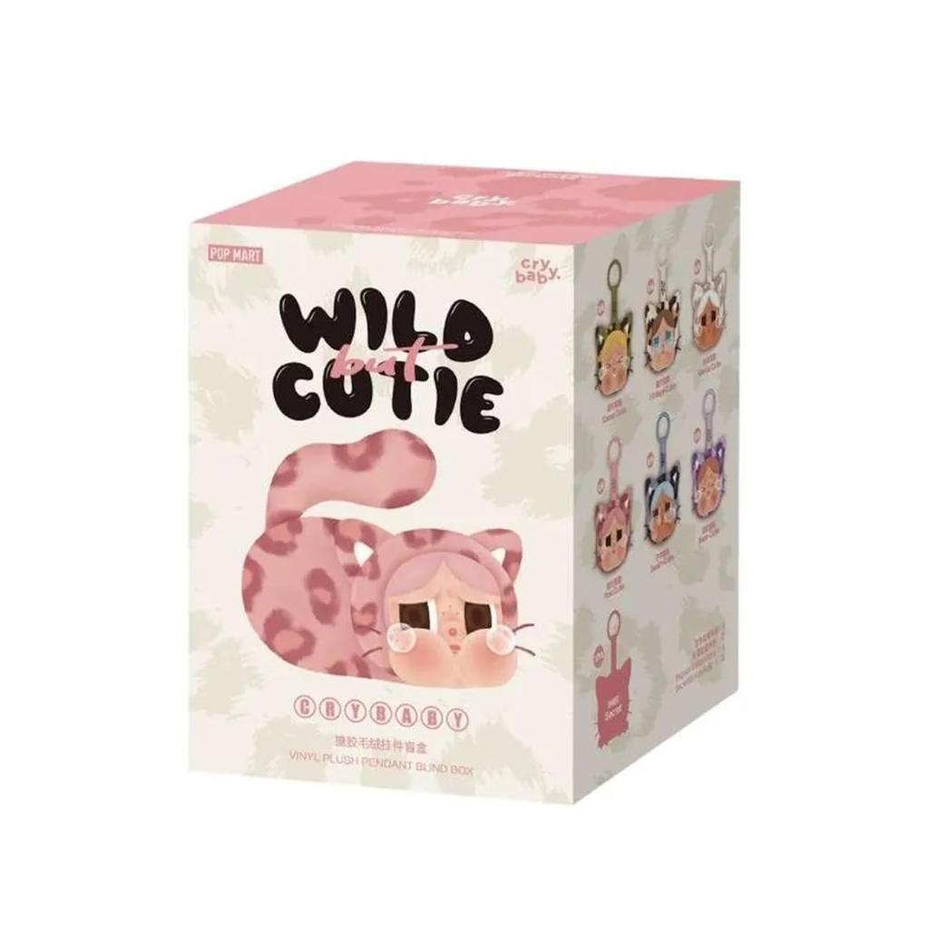 [Produkt oryginalny, nieotwierany] POPMART CRYBABY Seria Wild but Cutie - Winylowa pluszowa zawieszka Blind Box [1 sztuka] Popmart Gachapon Figurka Blind Box Plastik
