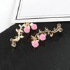 Vintage Rose Flower Cuff Earrings Trendy Rose Flower Climber Crawler Earrings Sparkly Metal Leaf Ear Cuff for Women Girl