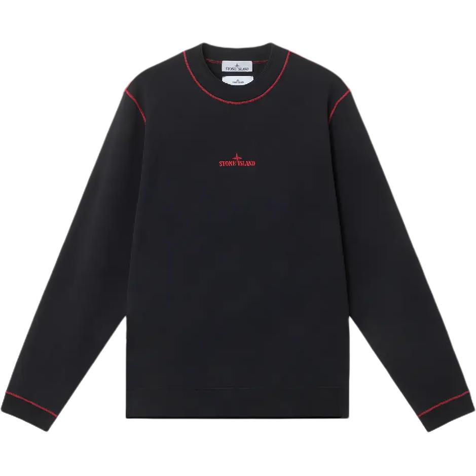 Stone Island Ss25 Year Of The Snake Limited Edition Logo Embroidered Ribbed Collar Long Sleeve Sweatshirt Unisex sweatshirt K1S456100001S0124-V0029