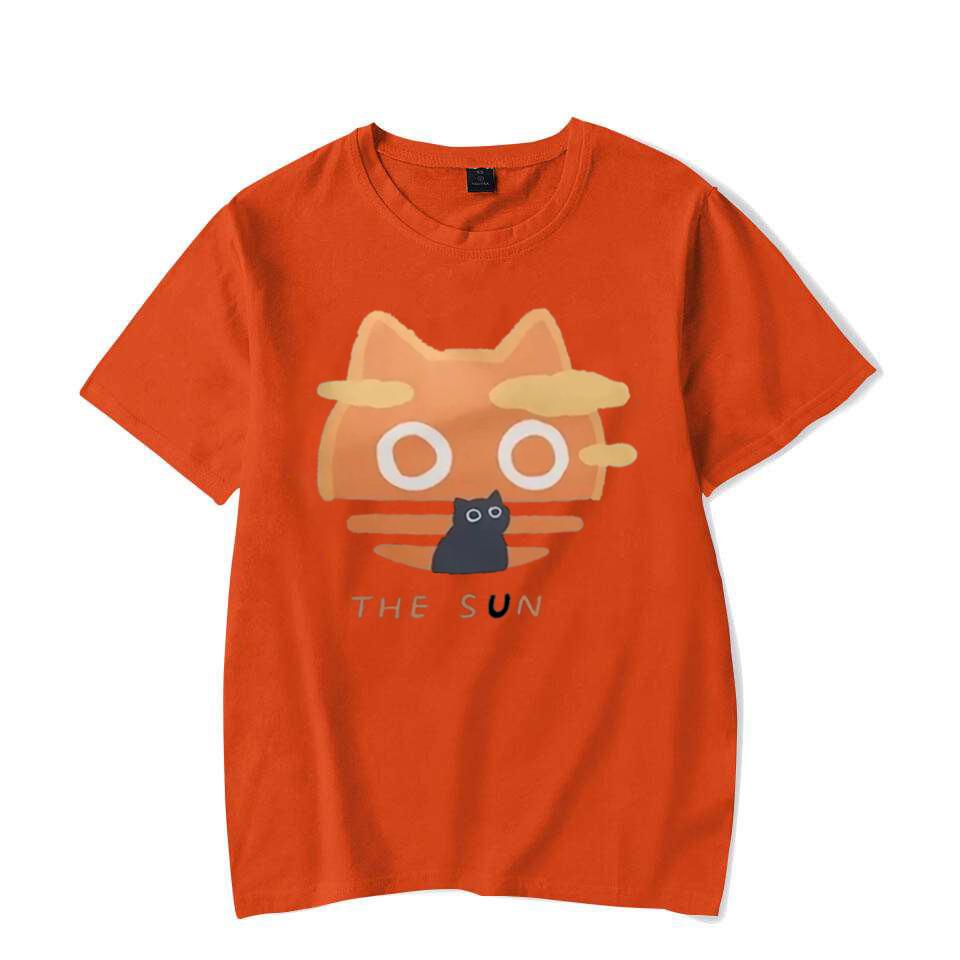 Summer Fans Cat Print Anime Funny Unisexs Womens Tshirt Hip Hop Fashion Casual Large Y2K Couples Tshirt Comfortable Clothing