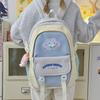 Nylon Letter Backpack For Girls With Reducing Burden And 14in Laptop Storage For Daily Use