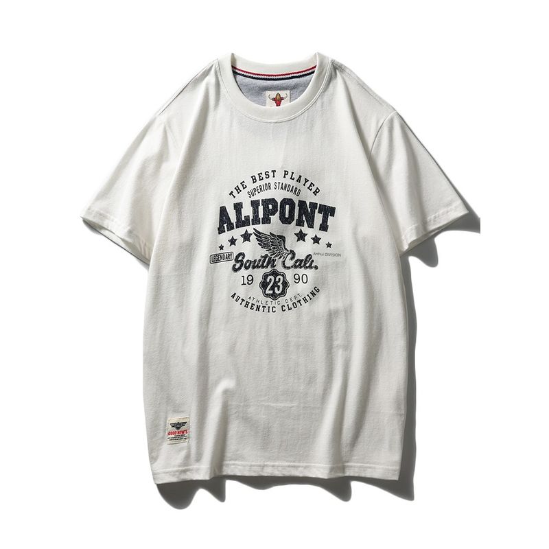 Trendy Retro Export Cotton White Short Sleeve T-Shirt White M