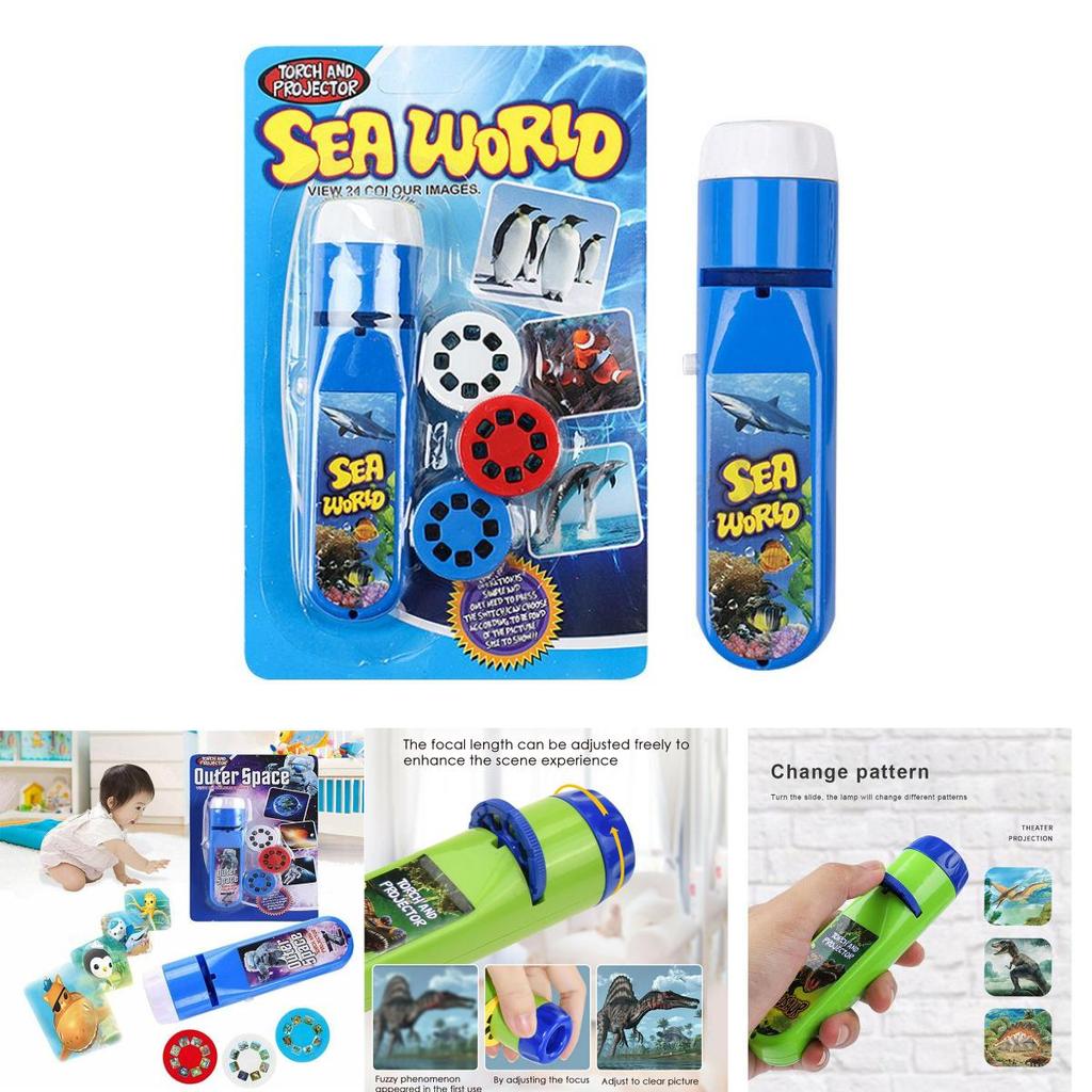 Torch Projector For Kids Featuring 24 Colorful Patterns And Themes**