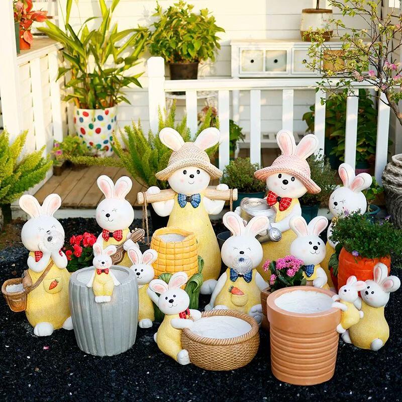 Cute Cartoon Rabbit Garden Decoration