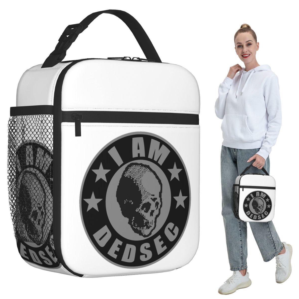 I Am Dedsec Insulated Lunch Bag for Women Office Cooler Thermal Food Box Tote Portable Lunch Boxes Container One Size