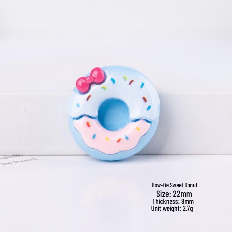 Cartoon Donut Resin Accessories: DIY Cream Glue Stickers for Phone Cases, Water Bottles, Refrigerators, and Storage Boxes.