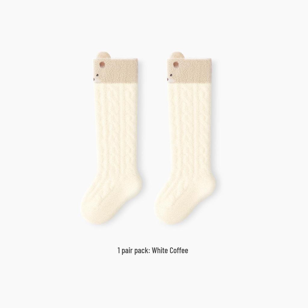 Fleece-Lined Cartoon Baby Over-the-Knee Socks