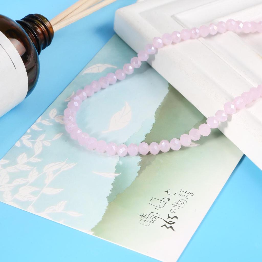 6mm Glas Kristall Hjul Pärlor för DIY Smyckestillverkning - Armband & Halsband Tillbehör