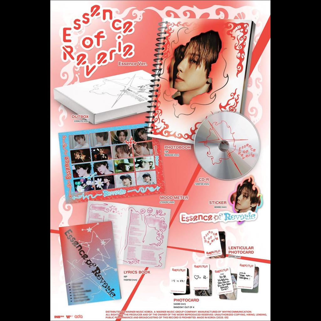 BAEKHYUN - Essence of Reverie 5th Mini Album Photobook Ver. (Essence Ver., Reverie Ver.)