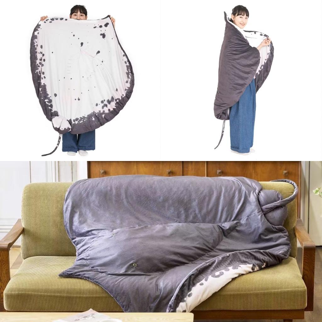 Custom-made Devil Fish Plush Toy And Throw Blanket Set Ideal Gift For Girls