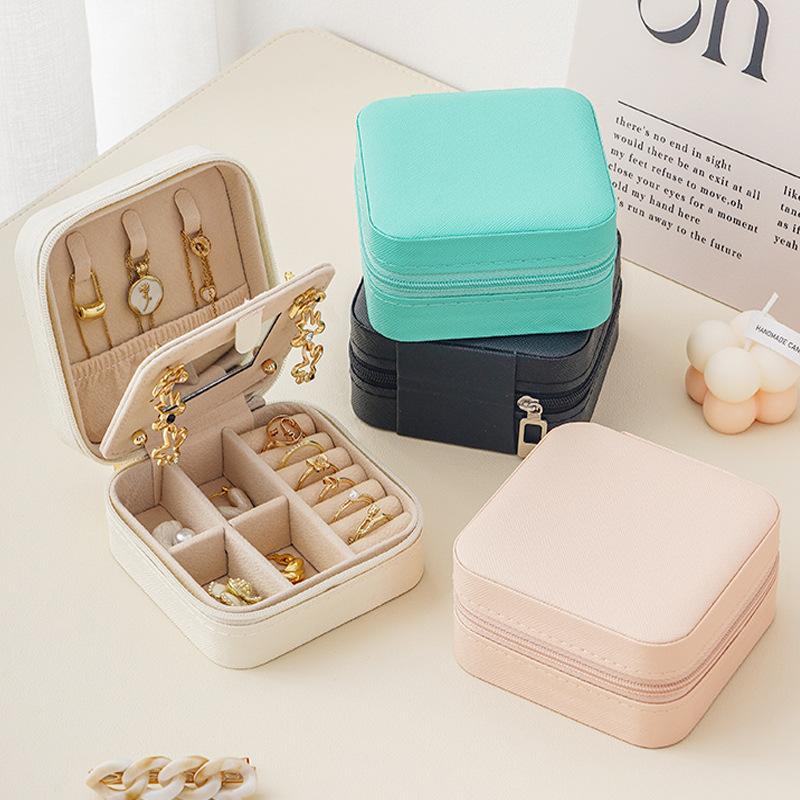 Jewelry Storage Box with Mirror, Hot-selling Earrings, Earrings, Rings, Necklace Box, Simple Small Jewelry Box, Jewelry Box.