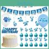 Ensemble de Décorations de Fête d'Anniversaire pour Enfants sur le Thème de Bleu's Clues avec Bannière Joyeux Anniversaire et Ballons
