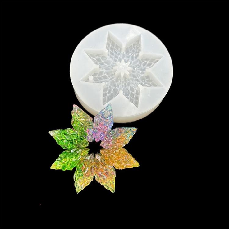 Snowflake Silicone Mold For Resin Casting Christmas Decorations And Jewelry Making Keychains Pendant Mould