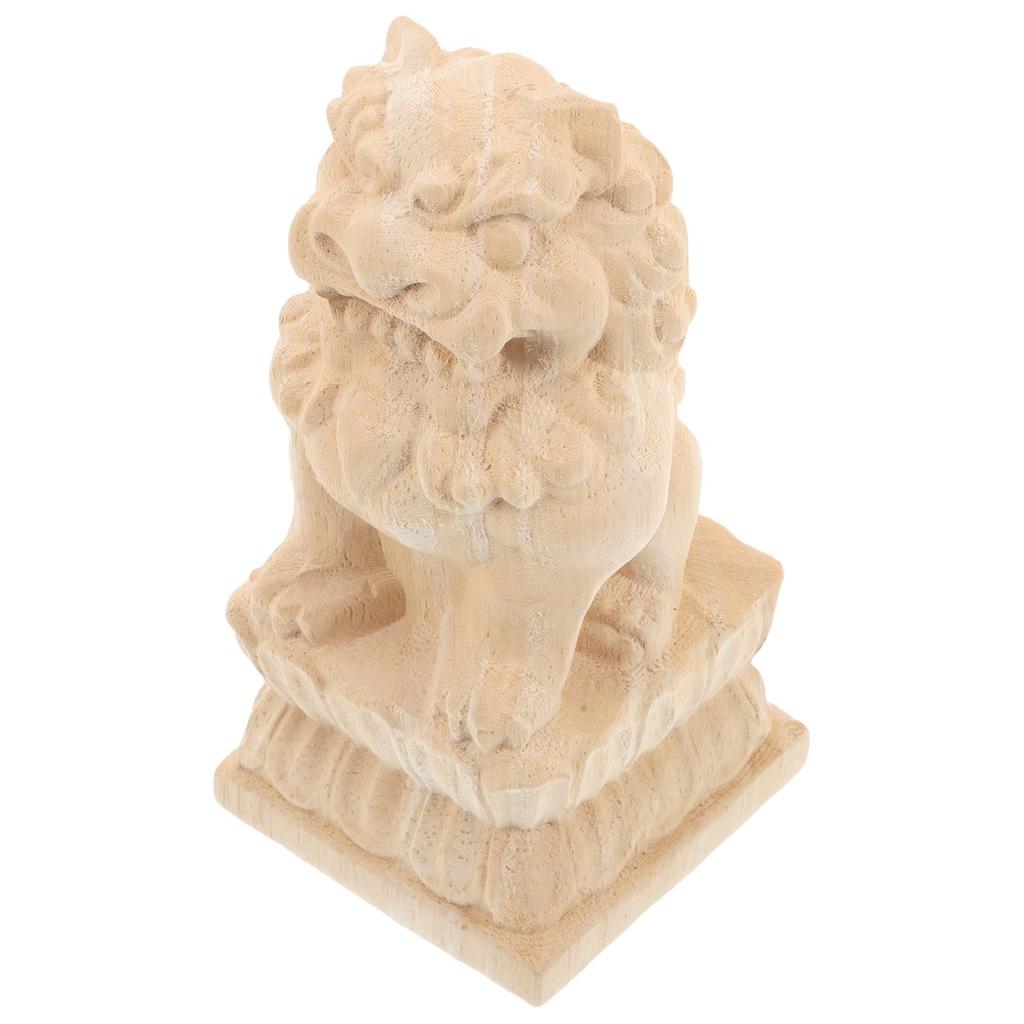 Bridge Stigma Decoration Garden Ornaments Wooden Miniature Chinese Model Fence Post Finial Lion Tops