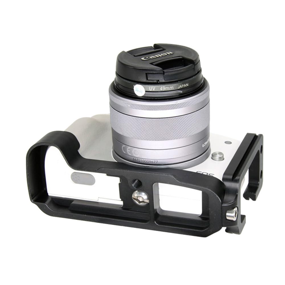 Kinokoo Metal L-Shaped Quick Release Plate Bracket for Canon EOS Kiss M/EOS Kiss M2/EOS M50/EOS M50 Mark 2 with 1/4" Screws