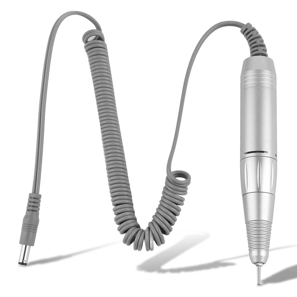 Portable Nail Drill Handle Silver Nail Drill Accessory Replacement Handpiece For Nail Grinding