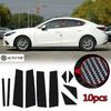 10Pcs Car Window Pillar Posts Door Trim Decoration Stickers for Mazda 3/Axela Carbon Fibre 2014-2018 Exterior Accessories
