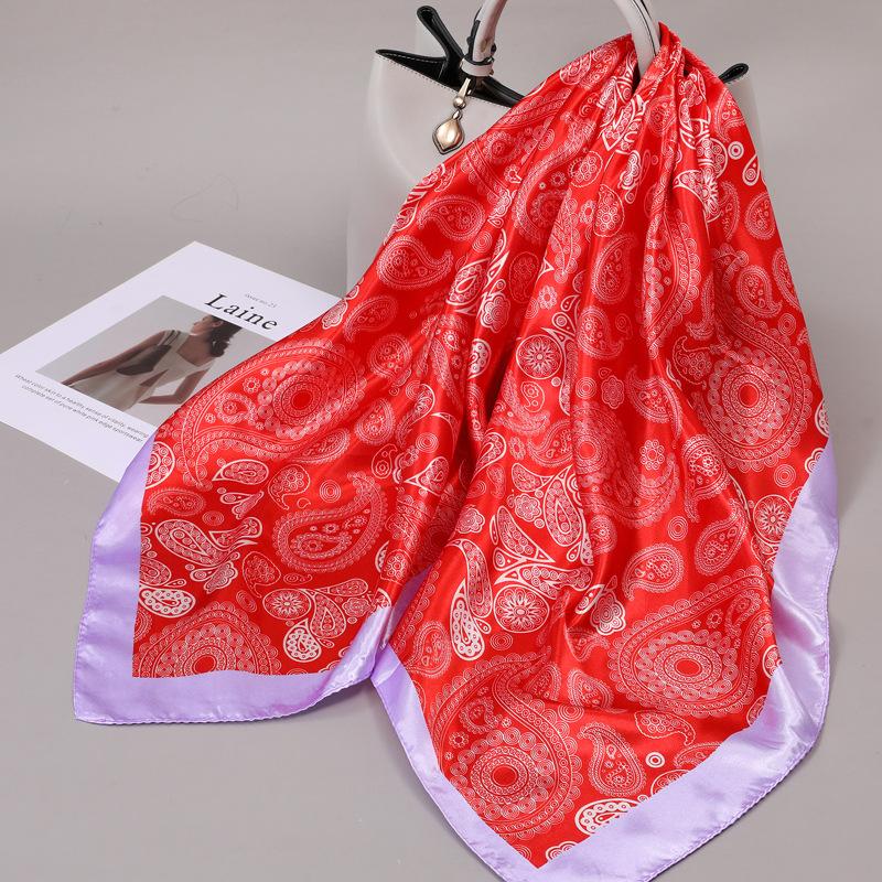 90 Square Scarves, Silk Scarves, Women's New Spring and Summer High-end Sense Versatile, Thin Scarves, Shawls Outside