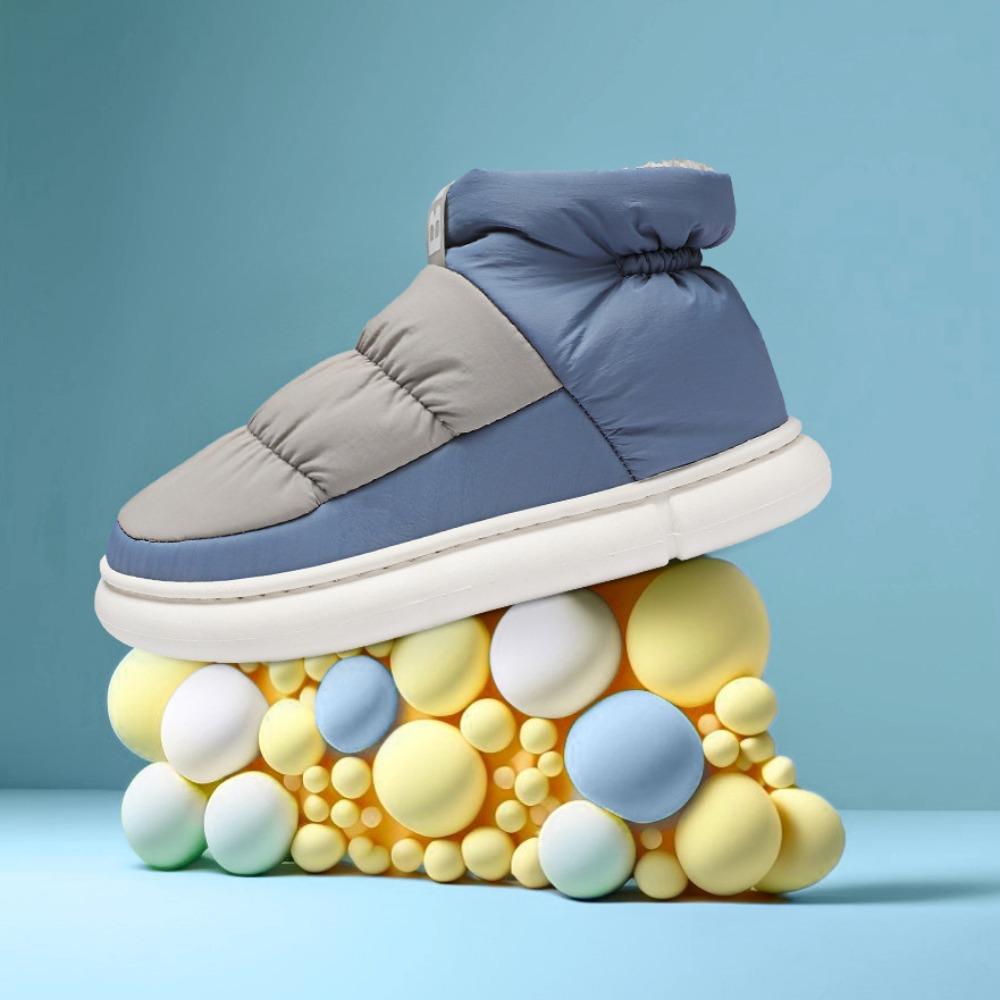 Womens Boots Couple's Down Cloth Bread Shoes Parent-child Wear Winter Cotton Shoes Warmth Snow Boots Man Ankle Boots for Women